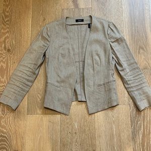 Theory open blazer size 2 linen blend